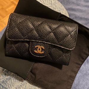 Chanel Classic Flap Cardholder Black Caviar GHW